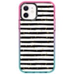 Stripes Gold Black White Kryt iPhone 12/12 Pro