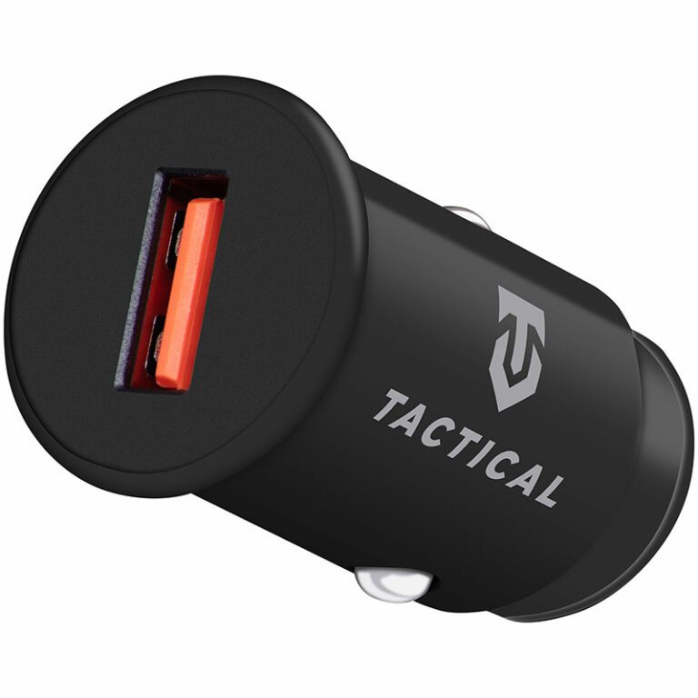 Tactical USB-A QC 3.0 3A Autonabíjačka Black