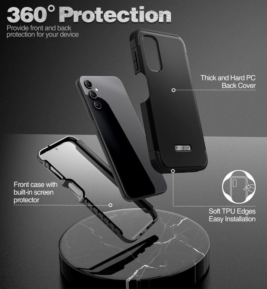 Tech-Protect Kevlar Black Kryt Samsung Galaxy A14 5G
