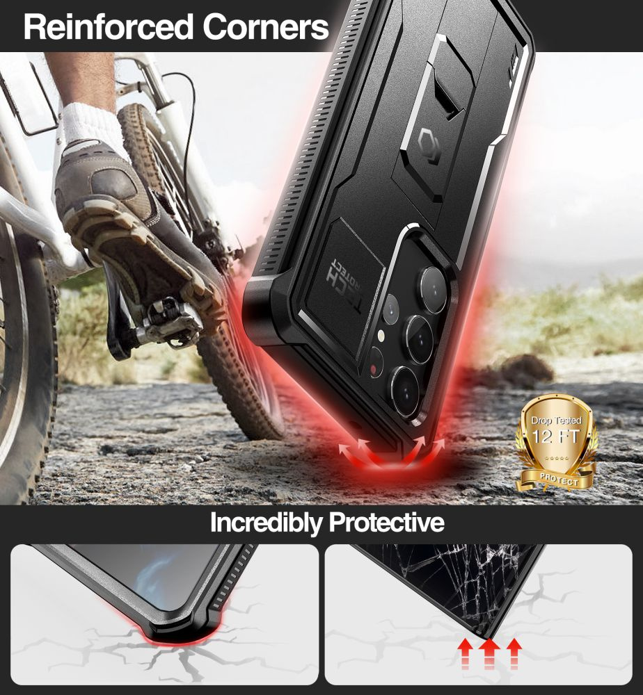 Tech-Protect Kevlar Pro Black Kryt Samsung Galaxy S23 Ultra