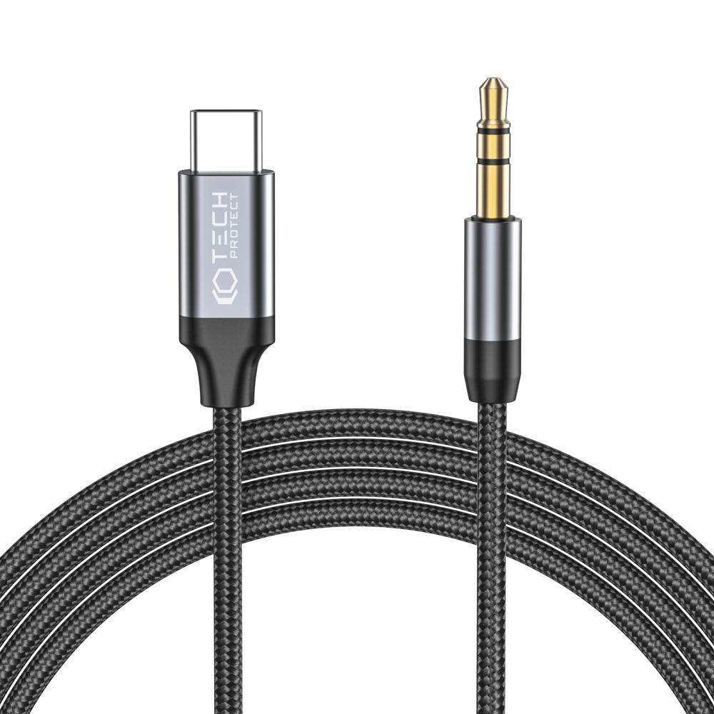 Tech-Protect Ultraboost Type-C To Aux Mini Jack 3.5mm Cable 100cm Black