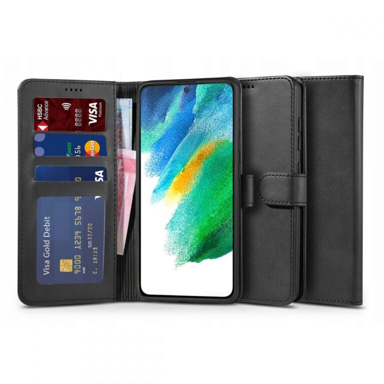 Tech-Protect Wallet Black Kryt Samsung Galaxy S21 Fe