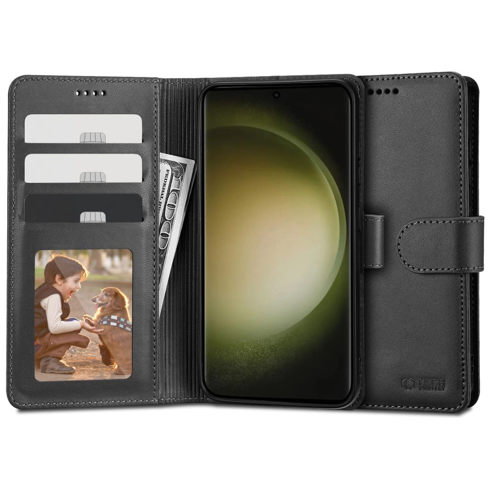 Tech-Protect Wallet Black Kryt Samsung Galaxy S23 Ultra