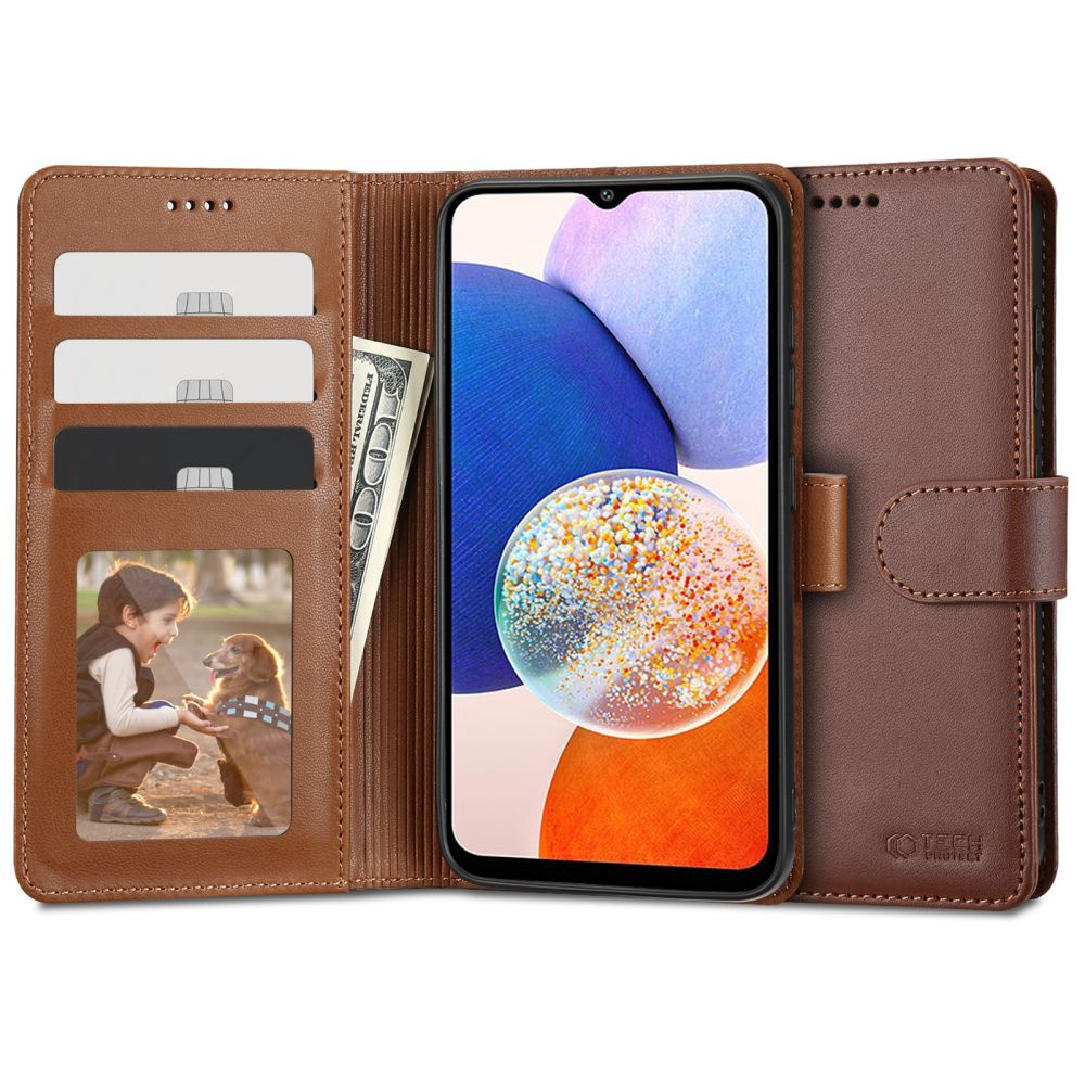 Tech-Protect Wallet Brown Kryt Samsung Galaxy A14 5G