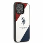 U.S. Polo PU Leather Double Horse Kryt iPhone 14 Pro Red/White/Navy