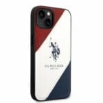 U.S. Polo PU Leather Double Horse Kryt iPhone 14 Red/White/Navy