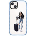 Woman Black Haired With Baggage Kryt iPhone 13