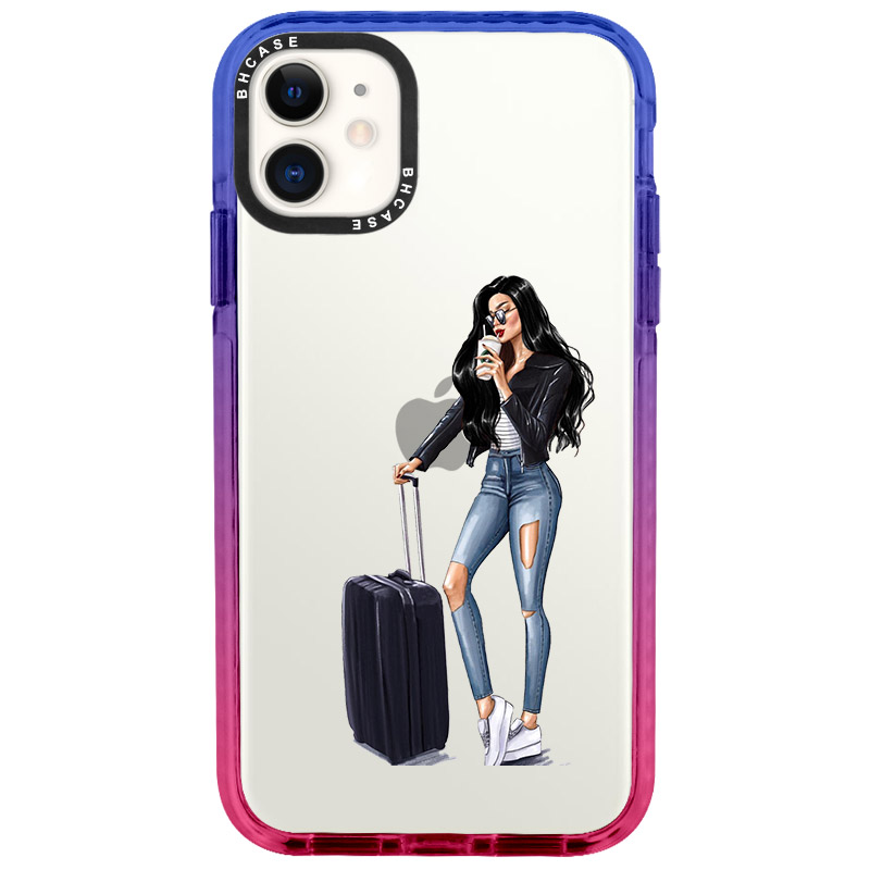 Woman Black Haired With Baggage Kryt iPhone 11