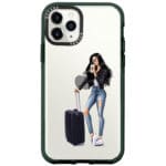 Woman Black Haired With Baggage Kryt iPhone 11 Pro