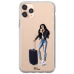 Woman Black Haired With Baggage Kryt iPhone 11 Pro