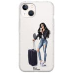 Woman Black Haired With Baggage Kryt iPhone 13