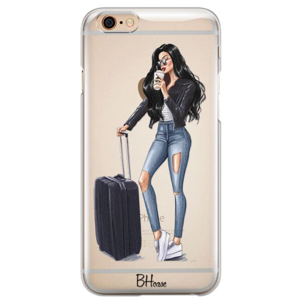 Woman Black Haired With Baggage Kryt iPhone 6/6S