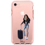 Woman Black Haired With Baggage Kryt iPhone 8/7/SE 2020/SE 2022