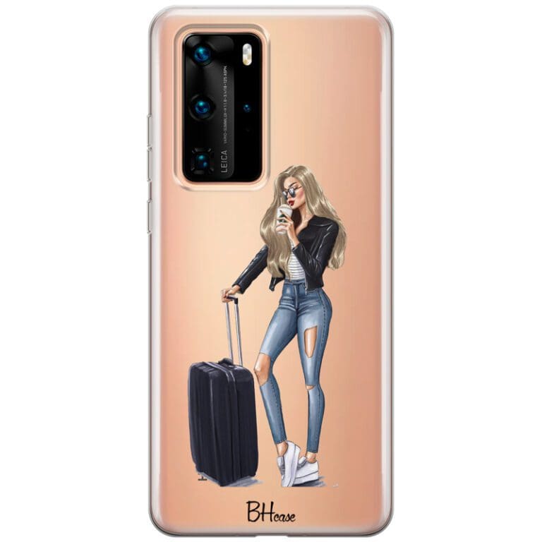 Woman Blonde With Baggage Kryt Huawei P40 Pro