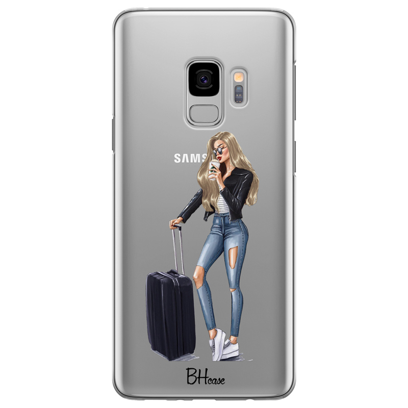 Woman Blonde With Baggage Kryt Samsung S9