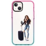 Woman Brunette With Baggage Kryt iPhone 14