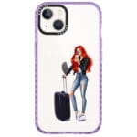 Woman Redhead With Baggage Kryt iPhone 14