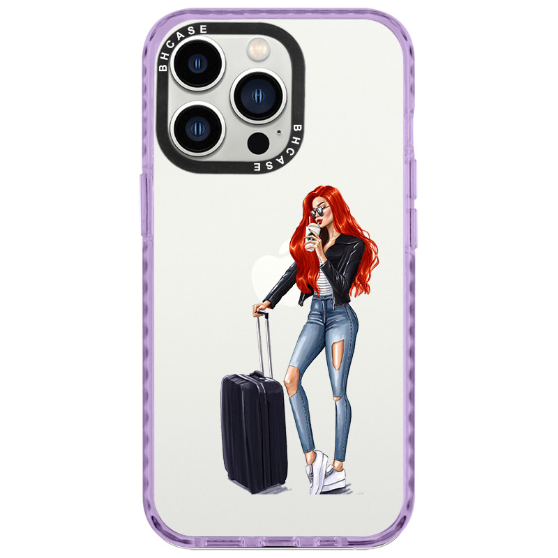 Woman Redhead With Baggage Kryt iPhone 14 Pro