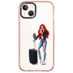 Woman Redhead With Baggage Kryt iPhone 14