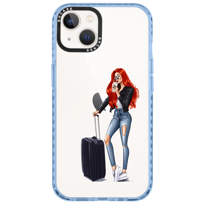 Woman Redhead With Baggage Kryt iPhone 13