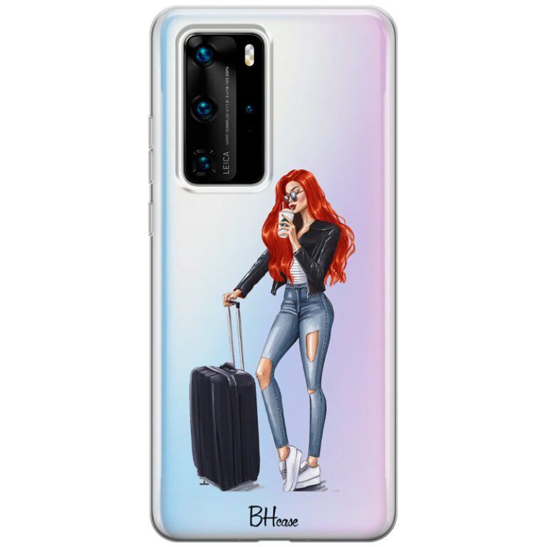 Woman Redhead With Baggage Kryt Huawei P40 Pro