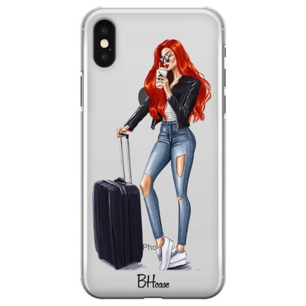Woman Redhead With Baggage Kryt iPhone X/XS