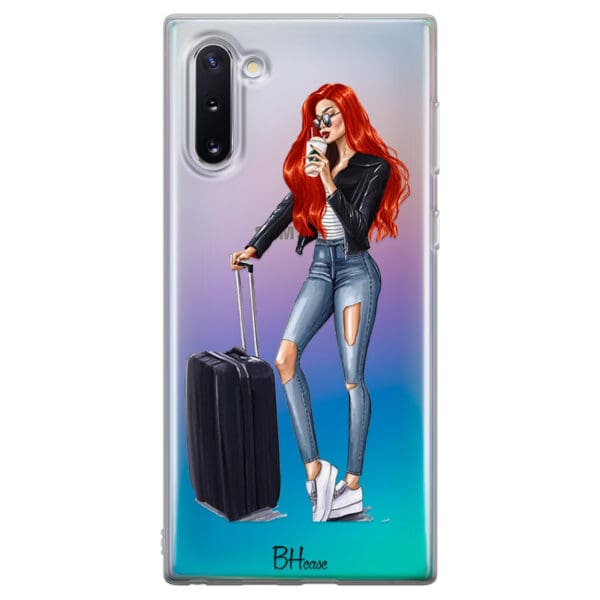 Woman Redhead With Baggage Kryt Samsung Note 10