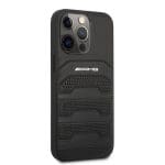 AMG Leather Debossed Lines Kryt iPhone 14 Pro Max