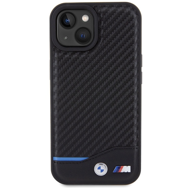 BMW BMHCP15S22NBCK Black Leather Carbon Kryt iPhone 15