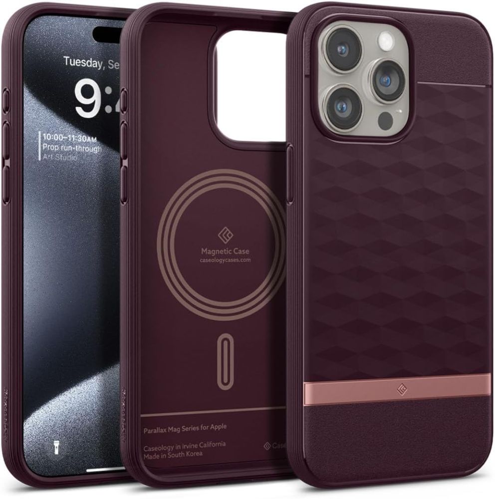 Caseology Parallax Mag MagSafe Burgundy Kryt iPhone 15 Pro