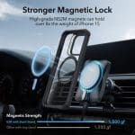 ESR Armor Tough Kickstand Halolock MagSafe Clear/Black Kryt iPhone 15 Pro