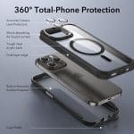 ESR Armor Tough Kickstand Halolock MagSafe Clear/Black Kryt iPhone 15 Pro Max