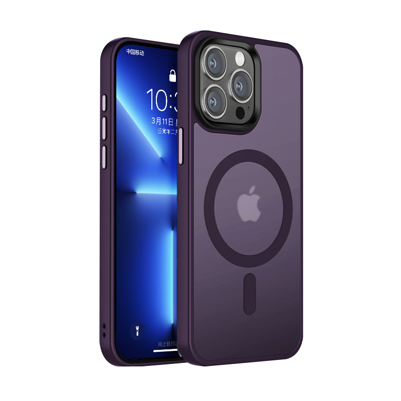 Frosted Magsafe BHcase Dark Purple Kryt iPhone 15 Pro