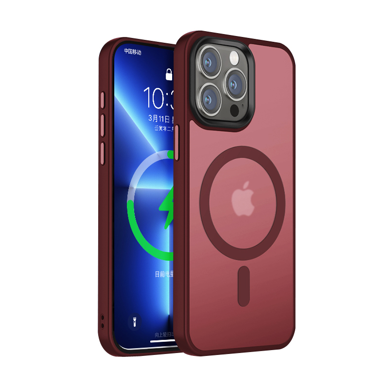 Frosted Magsafe BHcase Red Kryt iPhone 15 Pro