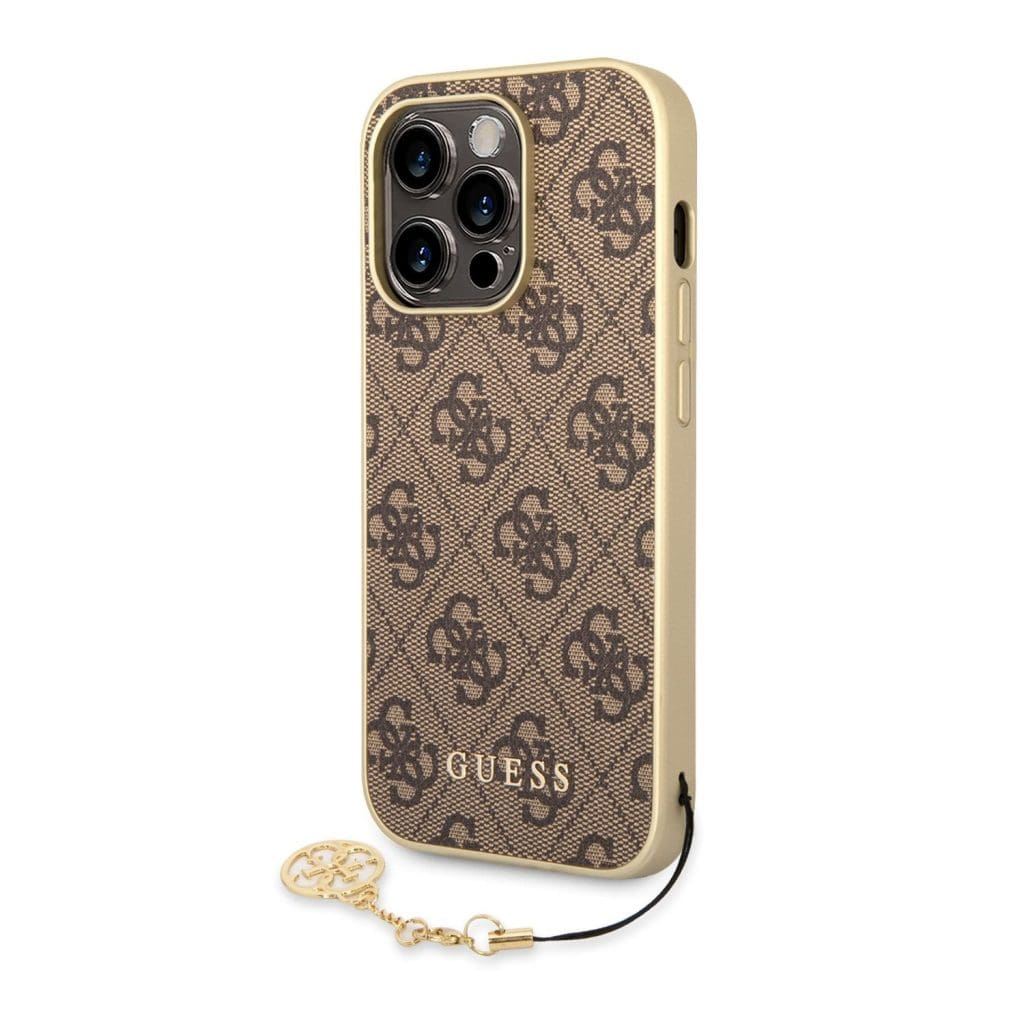 Guess 4G Charms Brown Kryt iPhone 14 Pro