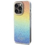 Guess GUHCP15LHDECMI Rainbow Hardcase IML Faceted Mirror Disco Iridescent Kryt iPhone 15 Pro