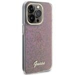 Guess GUHCP15LHDECMP Pink Hardcase IML Faceted Mirror Disco Iridescent Kryt iPhone 15 Pro