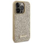 Guess GUHCP15LPMSDGSD Gold Hardcase Disco Metal Script Kryt iPhone 15 Pro