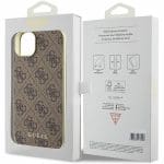 Guess GUHCP15MGF4GBR Brown Hardcase 4G Charms Collection Kryt iPhone 15 Plus