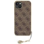 Guess GUHCP15SGF4GBR Brown Hardcase 4G Charms Collection Kryt iPhone 15