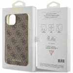Guess GUHCP15SGF4GBR Brown Hardcase 4G Charms Collection Kryt iPhone 15