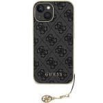 Guess GUHCP15SGF4GGR Grey Hardcase 4G Charms Collection Kryt iPhone 15