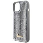 Guess GUHCP15SPSFDGSS Silver Hardcase Sequin Script Metal Kryt iPhone 15