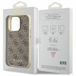 Guess GUHCP15XGF4GBR Brown Hardcase 4G Charms Collection Kryt iPhone 15 Pro Max
