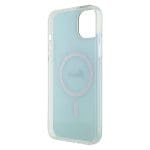 Guess GUHMP15MHITSQ Turquoise Hardcase IML Iridescent MagSafe Kryt iPhone 15 Plus