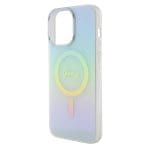 Guess GUHMP15XHITSQ Turquoise Hardcase IML Iridescent MagSafe Kryt iPhone 15 Pro Max