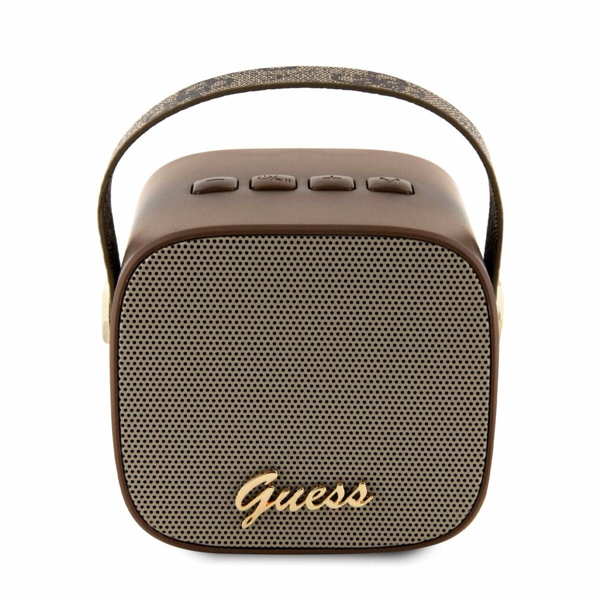 Guess Mini Bluetooth Speaker PU 4G Strap Brown