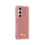 Guess PC/TPU Glitter Flakes Metal Logo Pink Kryt Samsung Galaxy Z Fold 5