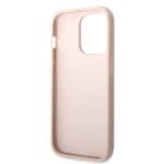 Guess PU 4G Metal Logo Pink Kryt iPhone 15 Pro