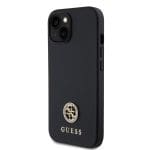 Guess PU 4G Strass Metal Logo Black Kryt iPhone 15